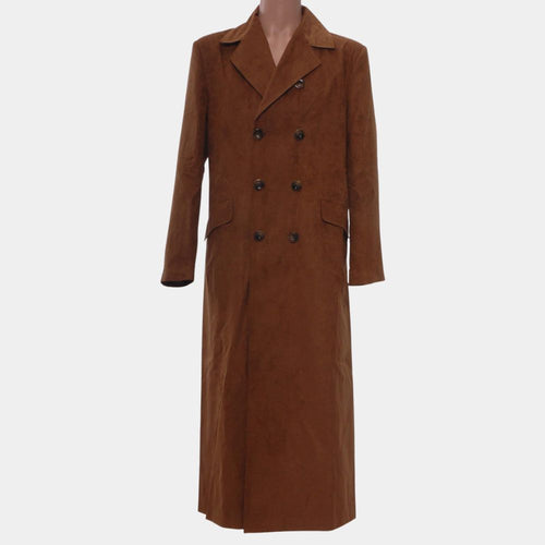 Doctor Who 10th Doctor Long Trench Coat - Mannequin Front View