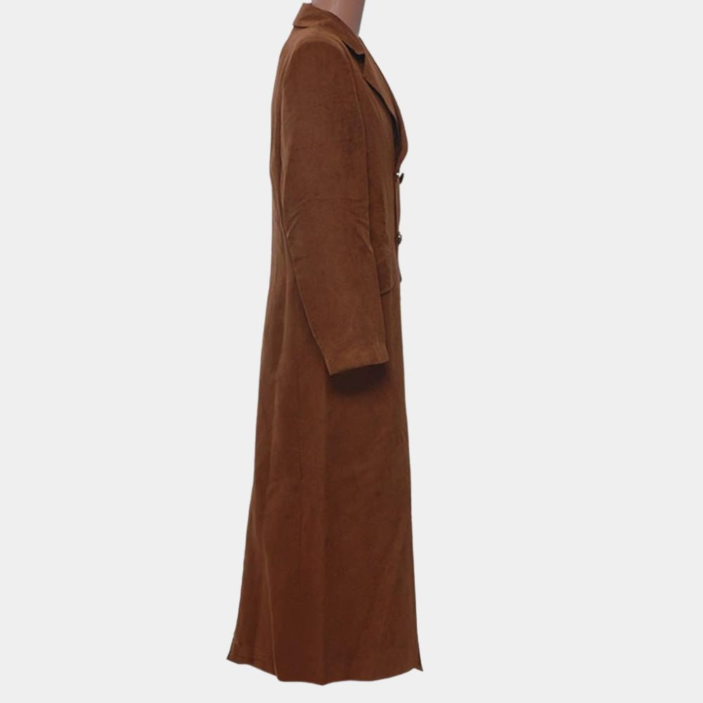 Doctor Who 10th Doctor Long Trench Coat - Mannequin Side View