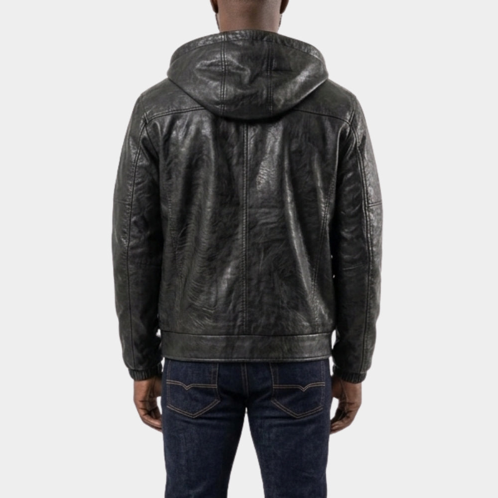 Don’t Move Russ Black Leather Jacket