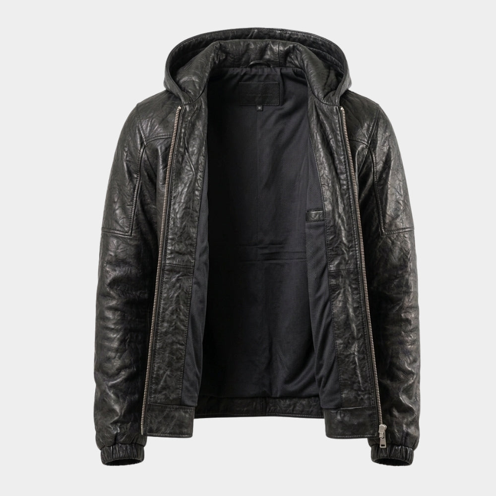 Don’t Move Russ Black Leather Jacket