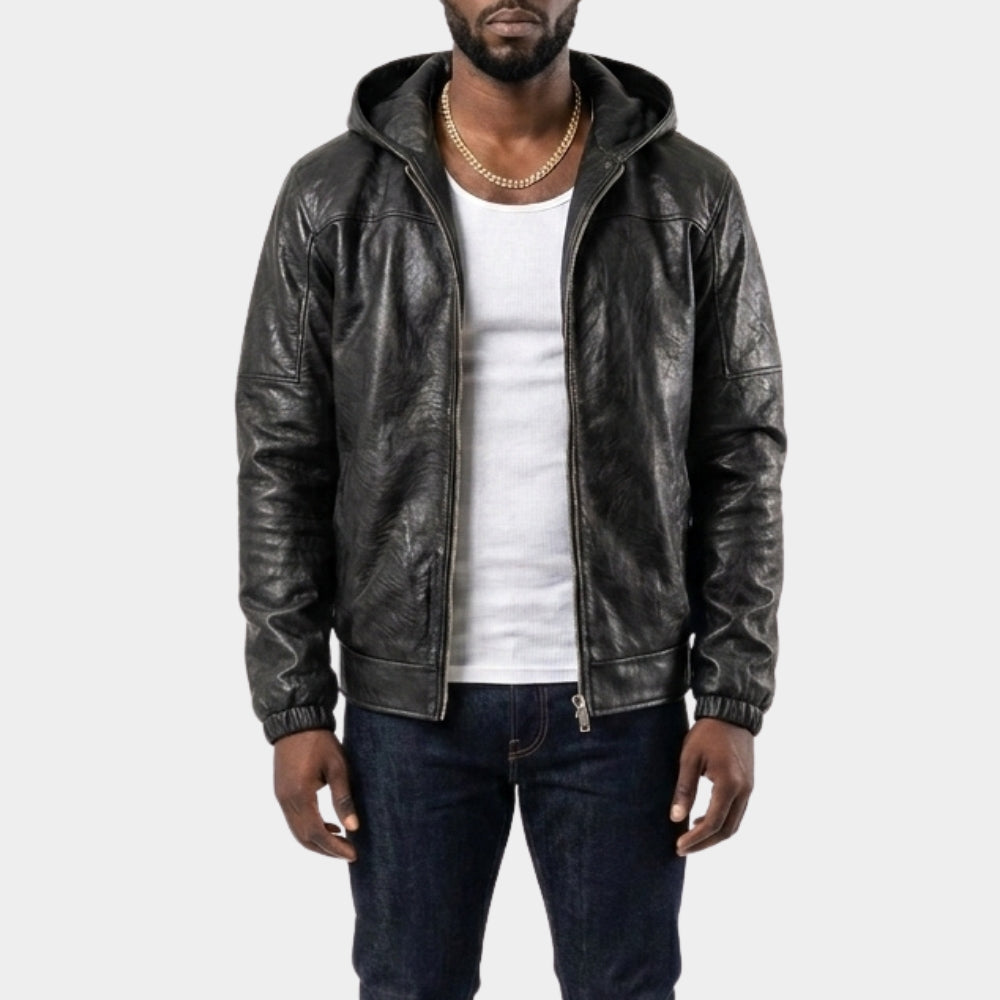 Don’t Move Russ Black Leather Jacket