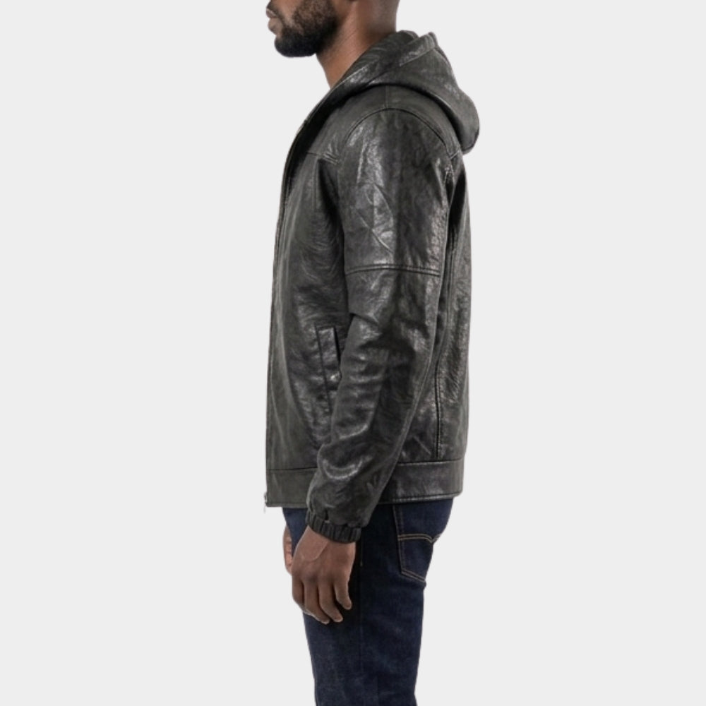 Don’t Move Russ Black Leather Jacket
