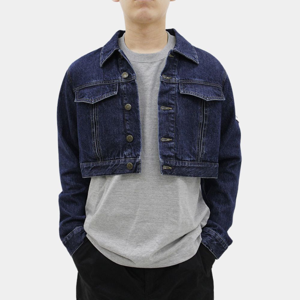 Dragon Ball Z Capsule Corp Blue Cropped Jacket - Front View