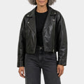 Drawn Together Ester Expósito Black Leather Jacket