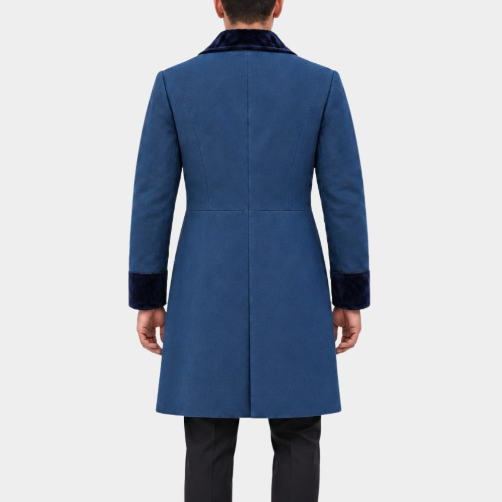 Ebenezer A Christmas Carol Johnny Depp Blue Overcoat