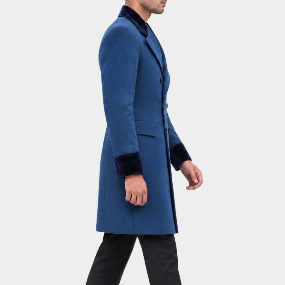 Ebenezer A Christmas Carol Johnny Depp Blue Overcoat