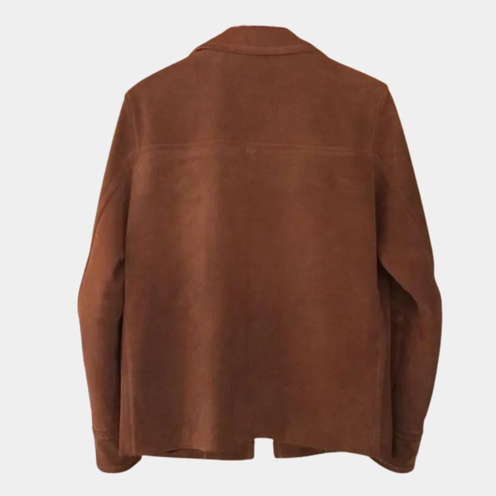 Echo In The Canyon  Jakob Dylan Brown Suede Leather Jacket - Back View