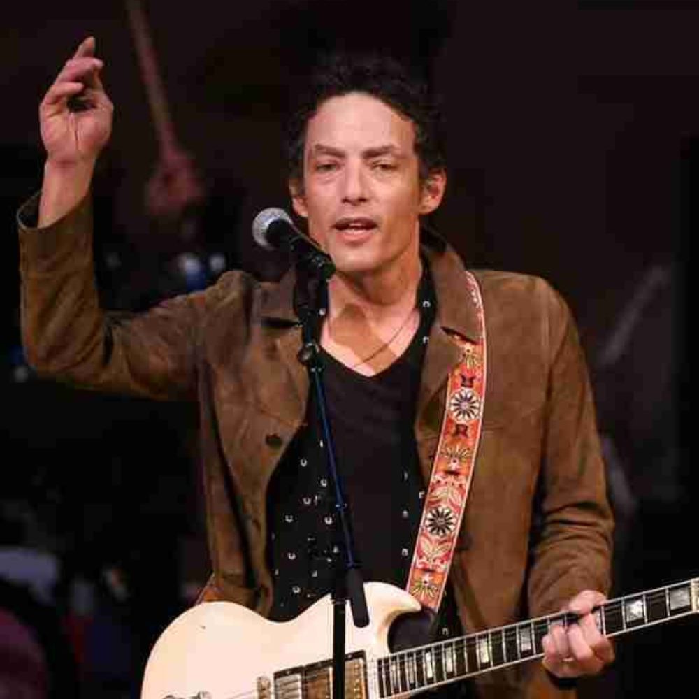 Echo In The Canyon  Jakob Dylan Brown Suede Leather Jacket - Character Front View