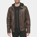 El Camino Jesse Pinkman Leather Jacket with Detachable Hood - Front View