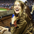 Emma Stone  San Diego Padres Brown Jacket - Side View