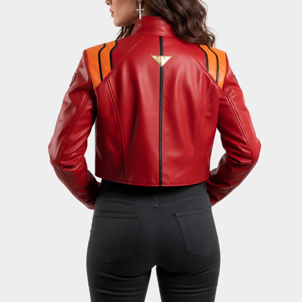 Evangelion Misato Red Leather Jacket