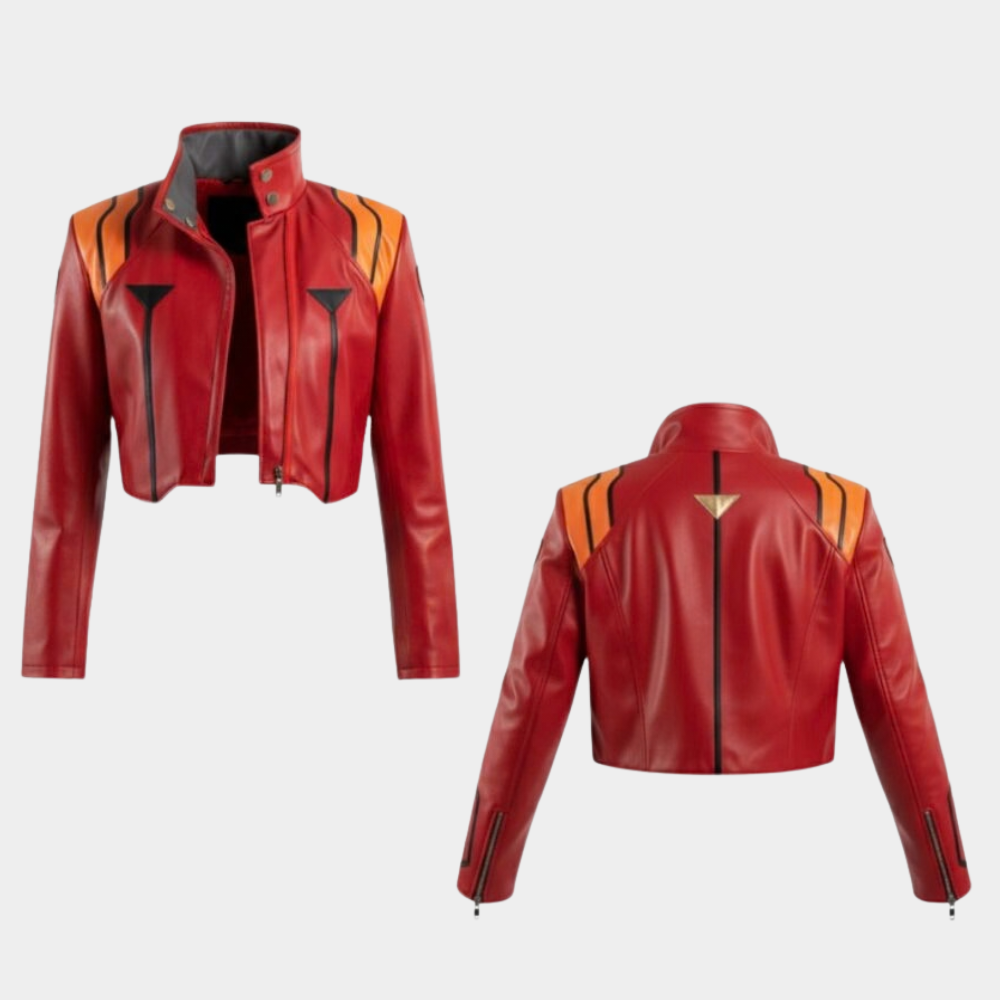 Evangelion Misato Red Leather Jacket