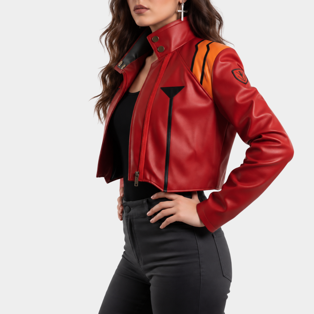Evangelion Misato Red Leather Jacket