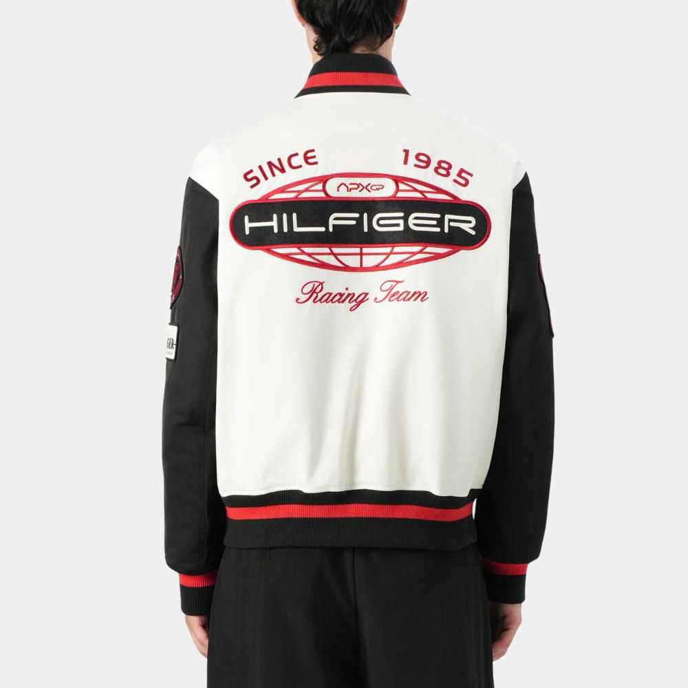 F1:The Movie   Damson Idris APXGP Graphic Varsity White Jacket - Back View