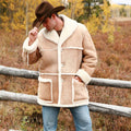 Fargo S05 Sheriff Roy Tillman Tan Suede Leather Coat for Men - Front View