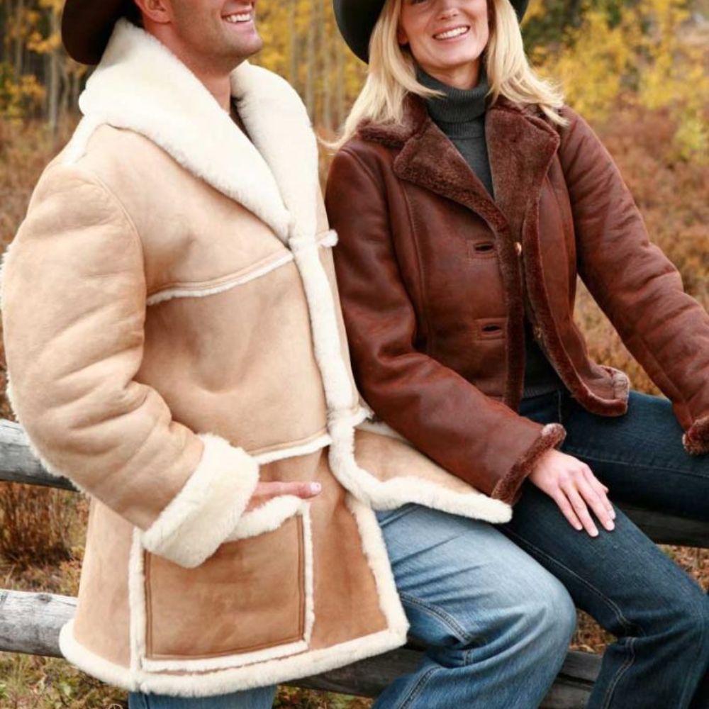 Fargo S05 Sheriff Roy Tillman Tan Suede Leather Coat for Men - Side View