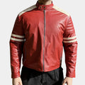 Fight Club  Tyler Durden Project Mayhem Real Leather Jacket - Front View