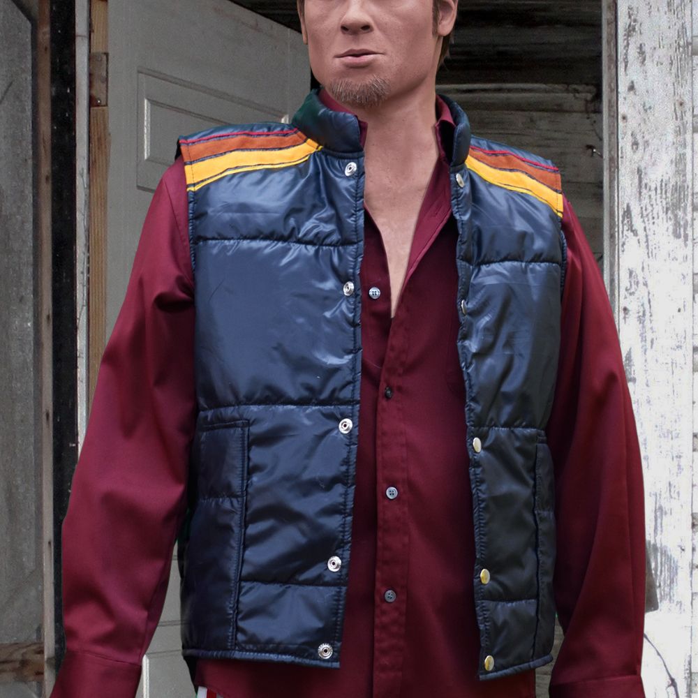 Fight Club  Tyler Durden aka Brad Pitt Black Club Vest - Front View