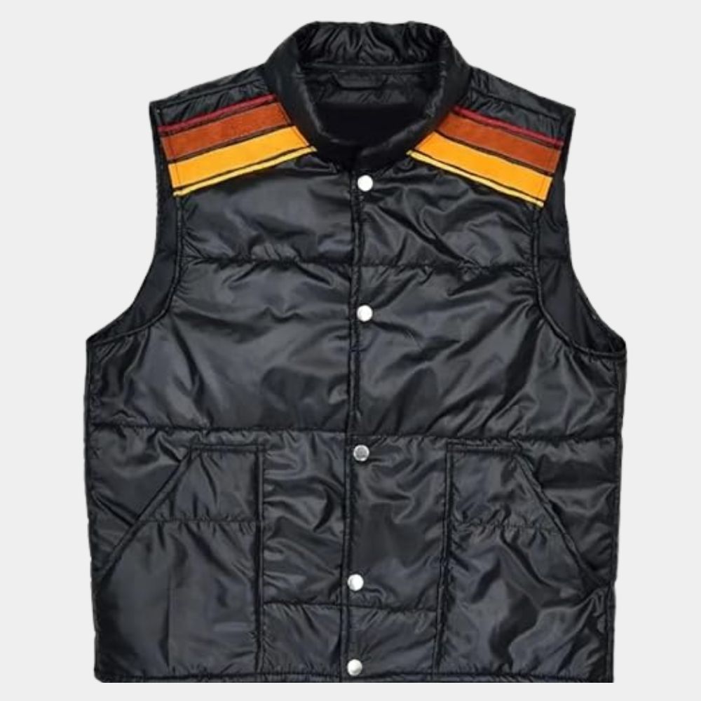 Fight Club  Tyler Durden aka Brad Pitt Black Club Vest - Mannequin Front View
