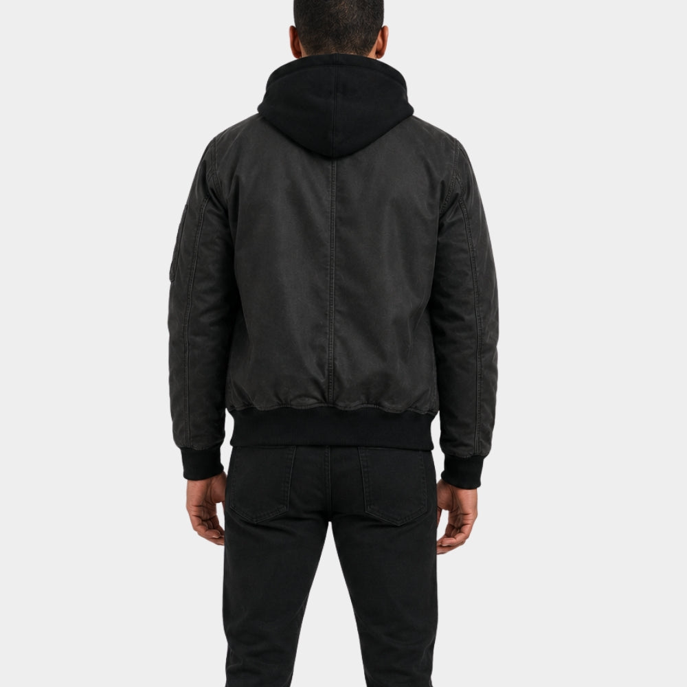 Fightland Howard Charles Black Hooded Jacket