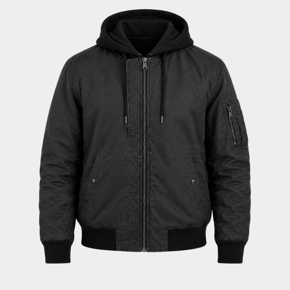 Fightland Howard Charles Black Hooded Jacket