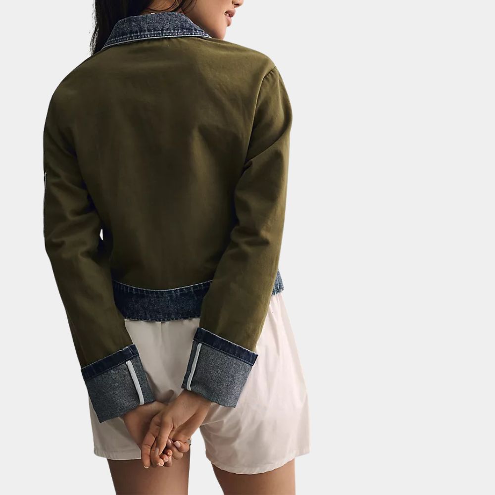Final Destination Bloodlines Stefani Lewis Green & Blue Colorblock Jacket - Back View