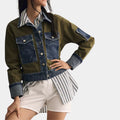 Final Destination Bloodlines Stefani Lewis Green & Blue Colorblock Jacket - Front View