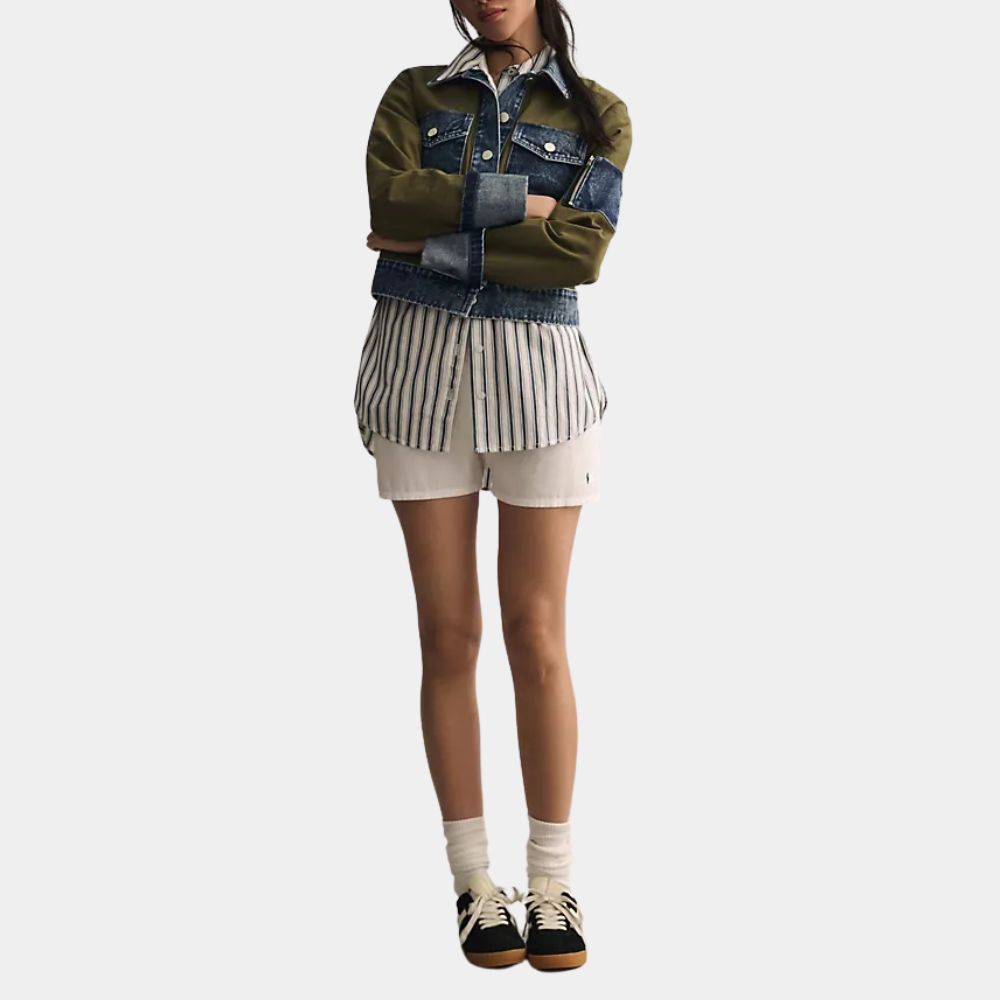 Final Destination Bloodlines Stefani Lewis Green & Blue Colorblock Jacket - Posture Front View