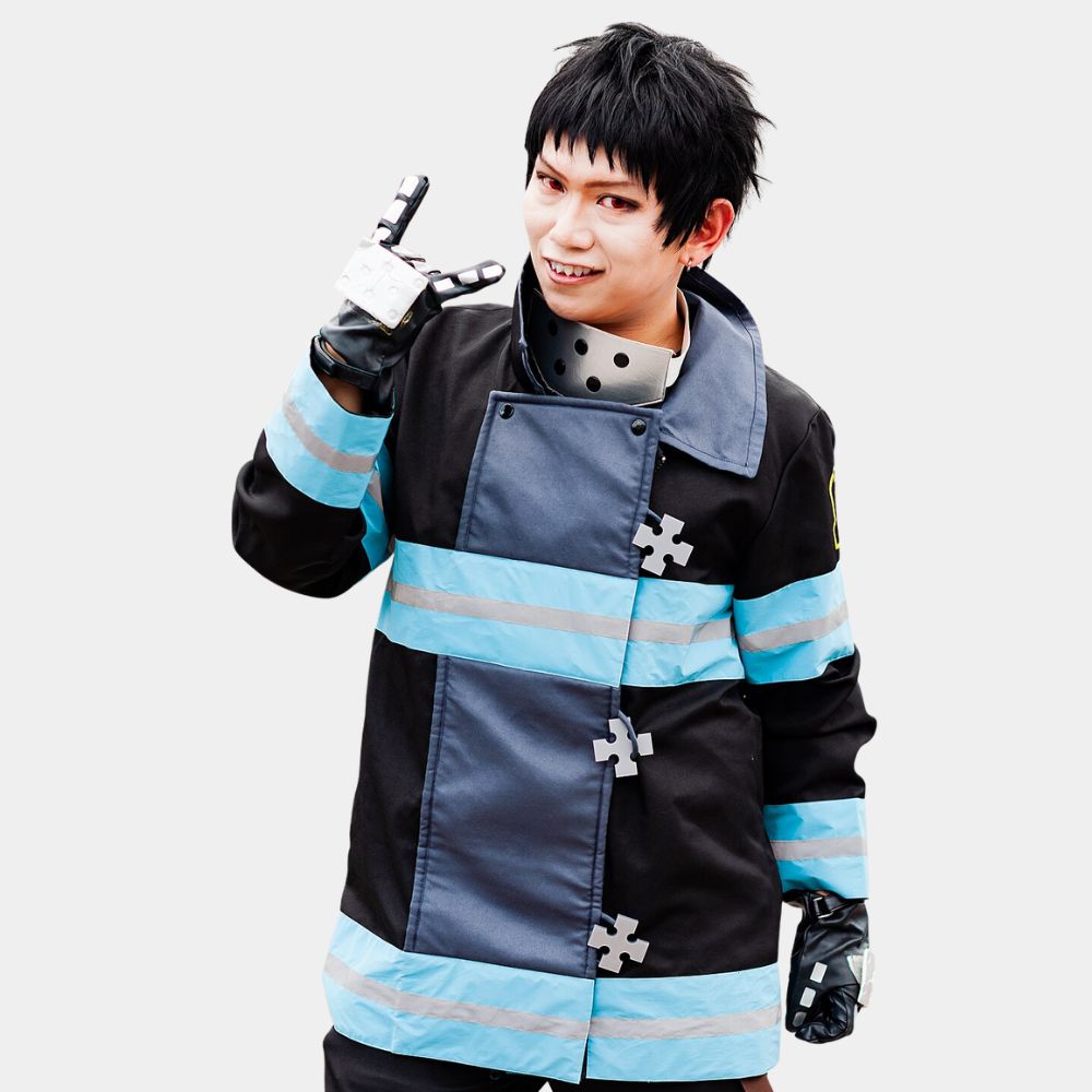 Fire Force  Shinra Kusakabe Cotton Jacket For Men & Women -  Character Front View