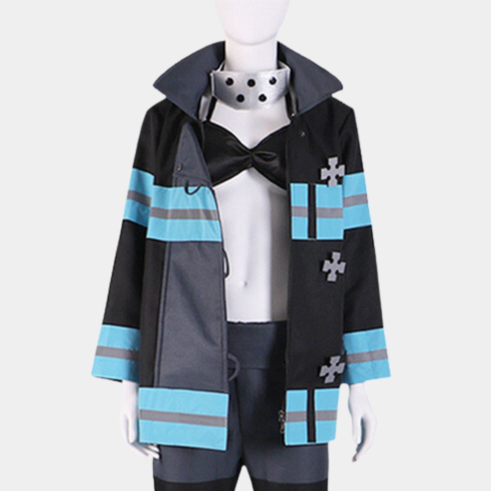 Fire Force  Shinra Kusakabe Cotton Jacket For Men & Women - Mannequin Front View