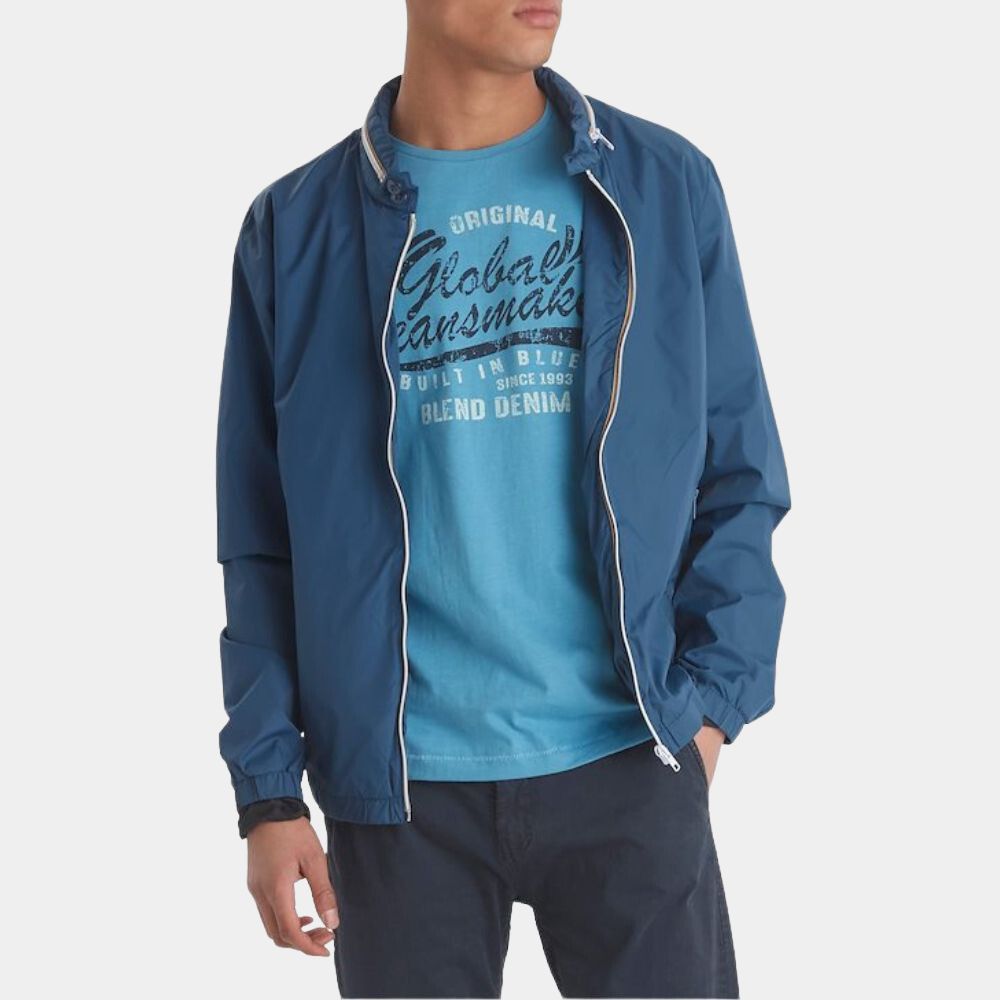 Ford v Ferrari Matt Damon Last Race Blue Jacket - Front View