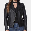 Formal Jacket&nbsp; Women's Black Leather Jacket - Front View