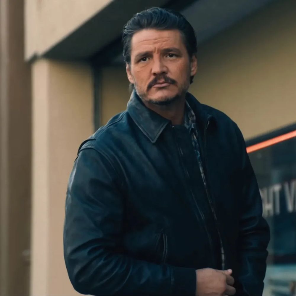 Freaky Tales Pedro Pascal (Clint) Black Harrington Style Leather Jacket - Character Posture Front View