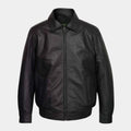 Freaky Tales Pedro Pascal (Clint) Black Harrington Style Leather Jacket - Mannequin Front View