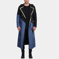 Free Guy  Antoine aka Taika Waititi Blue Denim Trench Coat - Front View