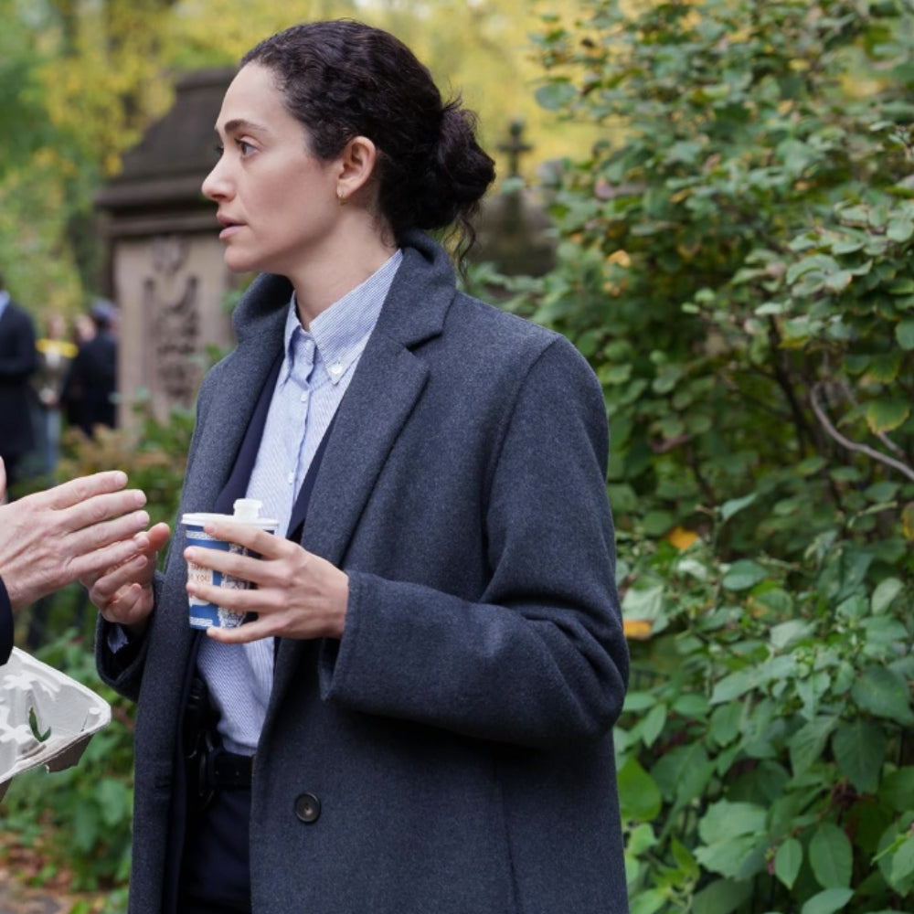 Furious Emmy Rossum Grey Long Coat