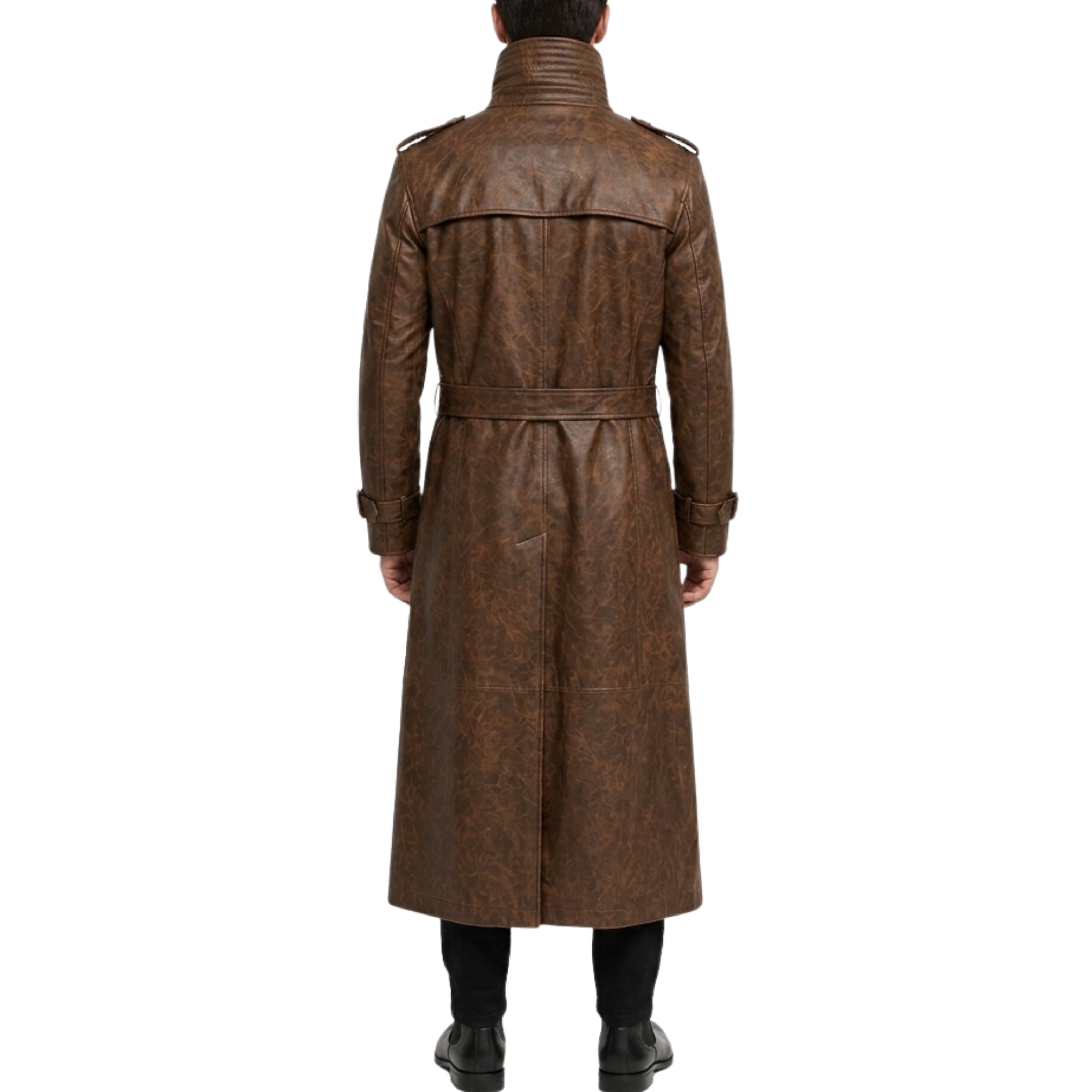 Gambit Brown Leather Trench Coat