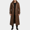 Gambit Brown Leather Trench Coat