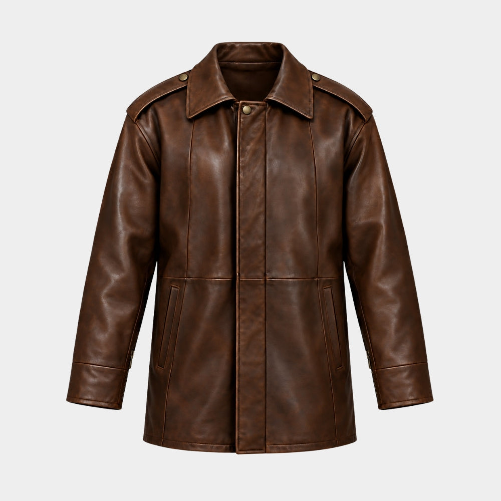 Gentle Monster Léa Seydoux Brown Leather Jacket