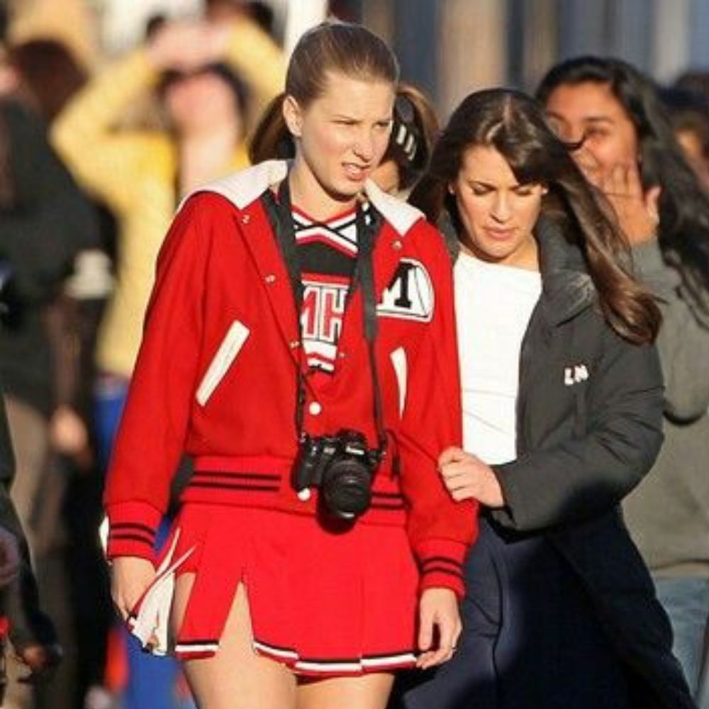 Glee  Naya Rivera Red Letterman Jacket - Front View