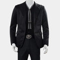 Good Omens Season 02 Black Cotton Jacket - Mannequin Front View