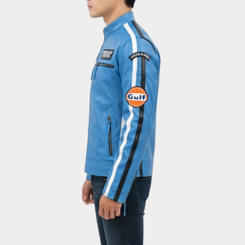 Grandprix Originals Gulf Blue Racing Jacket