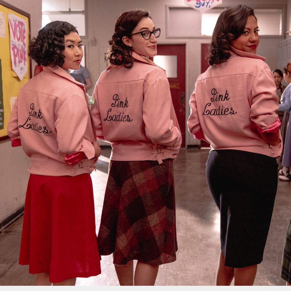 Grease Rise of the Pink Ladies Jacket - Character Back View