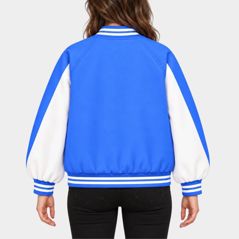 Grotesqqque Elie Blue White Varsity Jacket