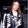 Guns N’ Roses  Music Band Skeleton Black Leather Biker Jacket - Character Front View