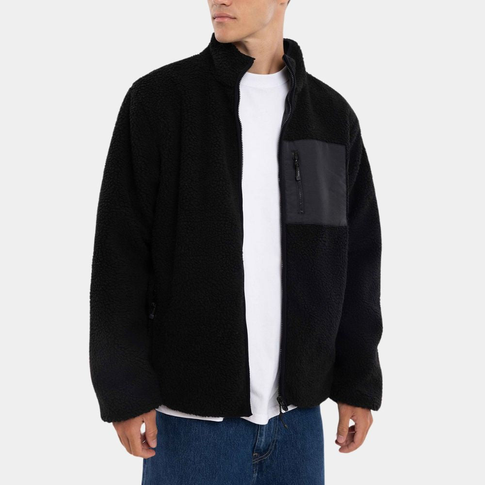 Havoc Tom Hardy Black Sherpa Jacket - Front View