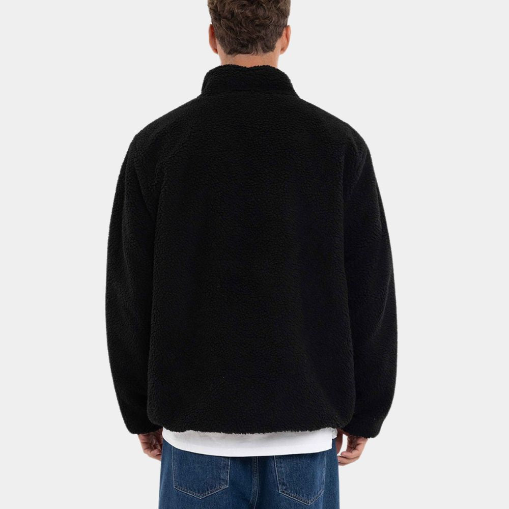 Havoc Tom Hardy Black Sherpa Jacket - Posture Back View