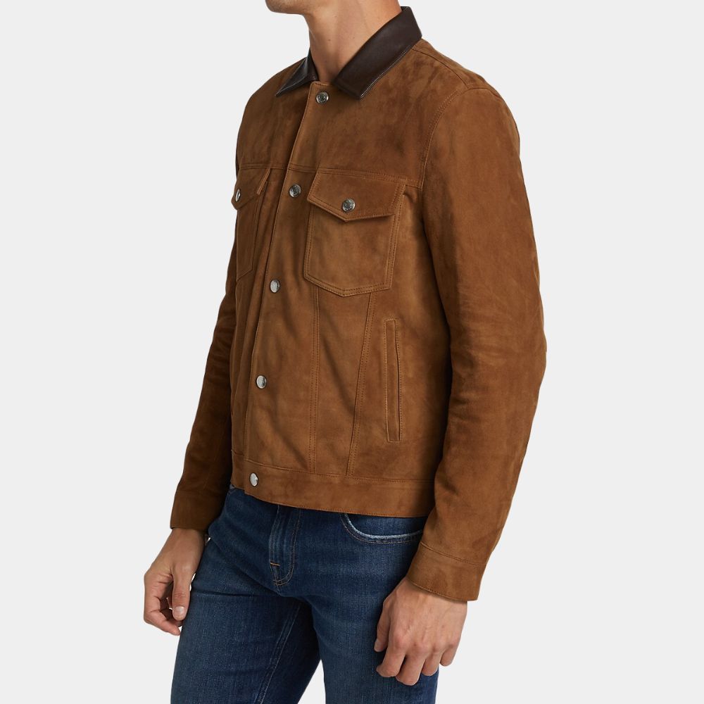 Heartland  Chris Potter Leather Trucker Jacket - Side View
