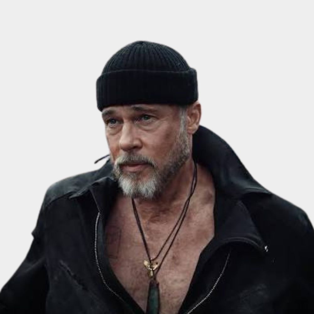 Heart of the Beast Brad Pitt Black Leather Jacket