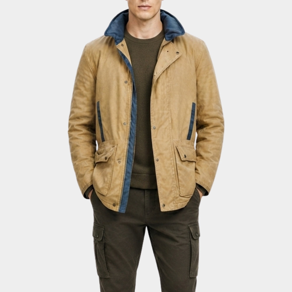 Heart of the Beast Brad Pitt Tan Field Jacket